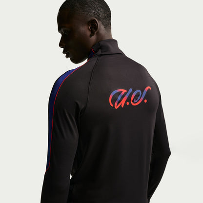 Nike Men's USMNT Long Sleeve Strike Drill Top 2026 - Black/Black/Challenge Red