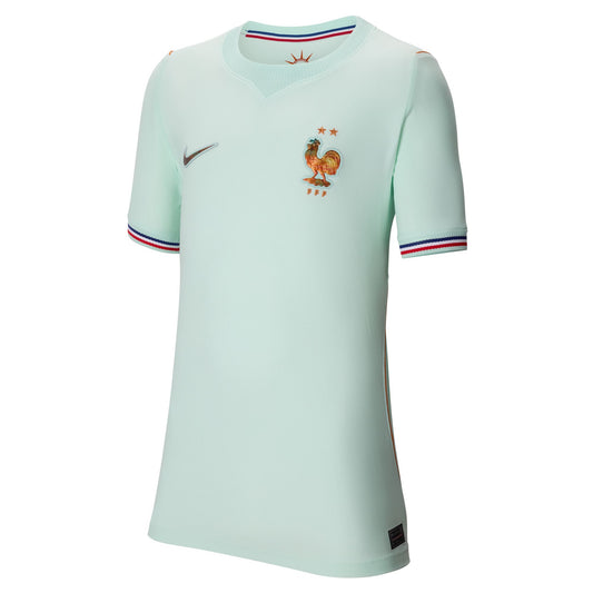 Nike Youth France Replica Away Jersey 2026 - Igloo/ Monarch/ Monarch