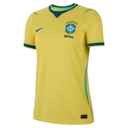 Nike Women's Brazil Replica Home Jersey 2026 - Canary/Light- Menta/Geode Teal