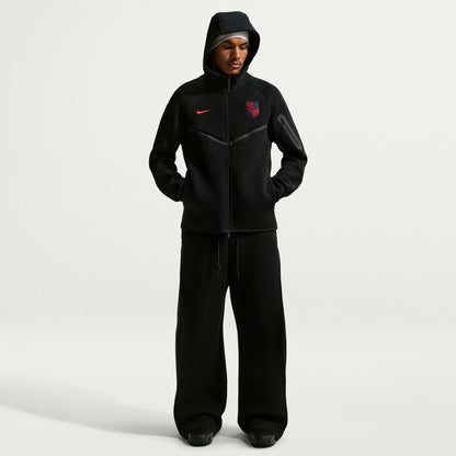 Men's Nike USMNT Tech Fleece Full Zipper Anthem Jacket 2026 - Black/Challenge Red