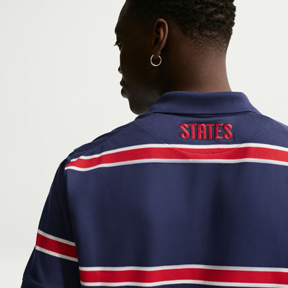 Nike Men's USA Polo DF 2.0 Shirt 2026 - Midnight Navy/Sail/University Red