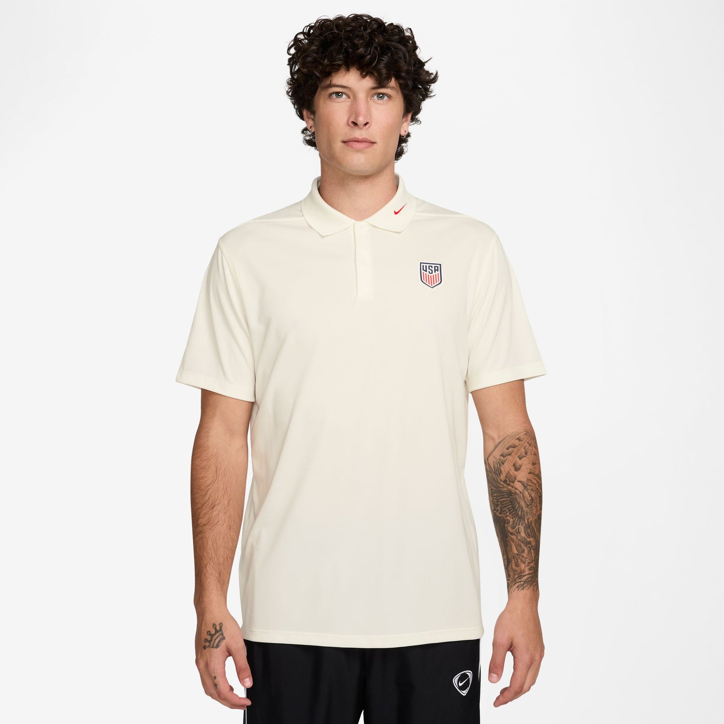 Nike Men's USA Polo Victory Shirt 2026 - Sail/Challenge Red