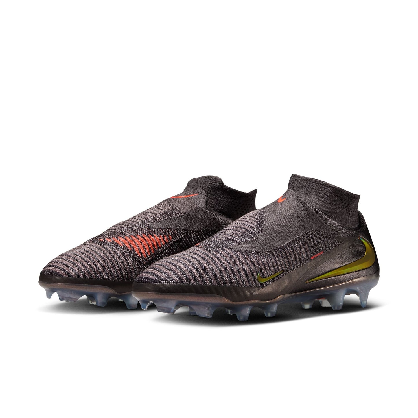 Nike Phantom 6 High Elite LV8 FG Firm Ground Soccer Cleats -Medium Ash/Gold Amber/Black