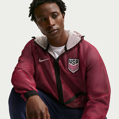 Nike Men's USA Nike Dri-Fit KMC National Anthem Jacket 2026 - Team Red/Sail/Sail