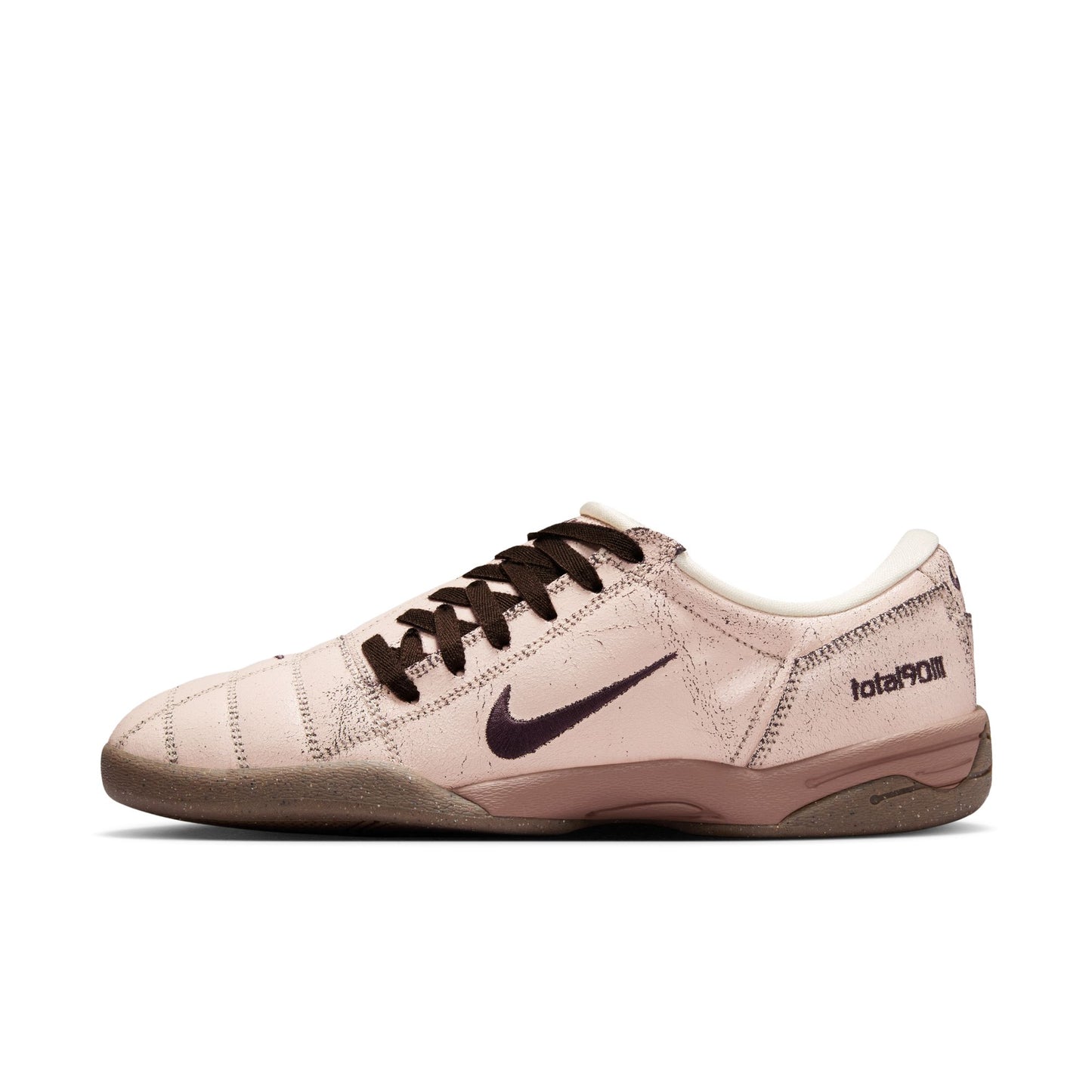 Nike T90 Premium Indoor Soccer Shoe- Pearl White/ Shadow Brown/ Pearl White