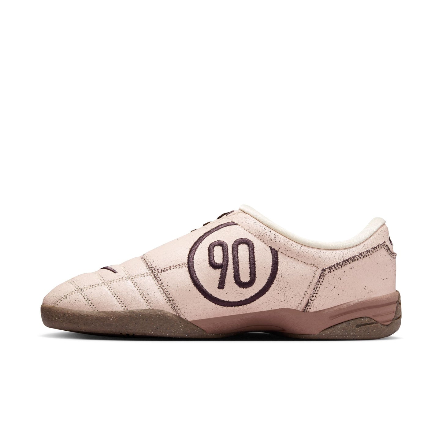 Nike T90 Premium Indoor Soccer Shoe- Pearl White/ Shadow Brown/ Pearl White