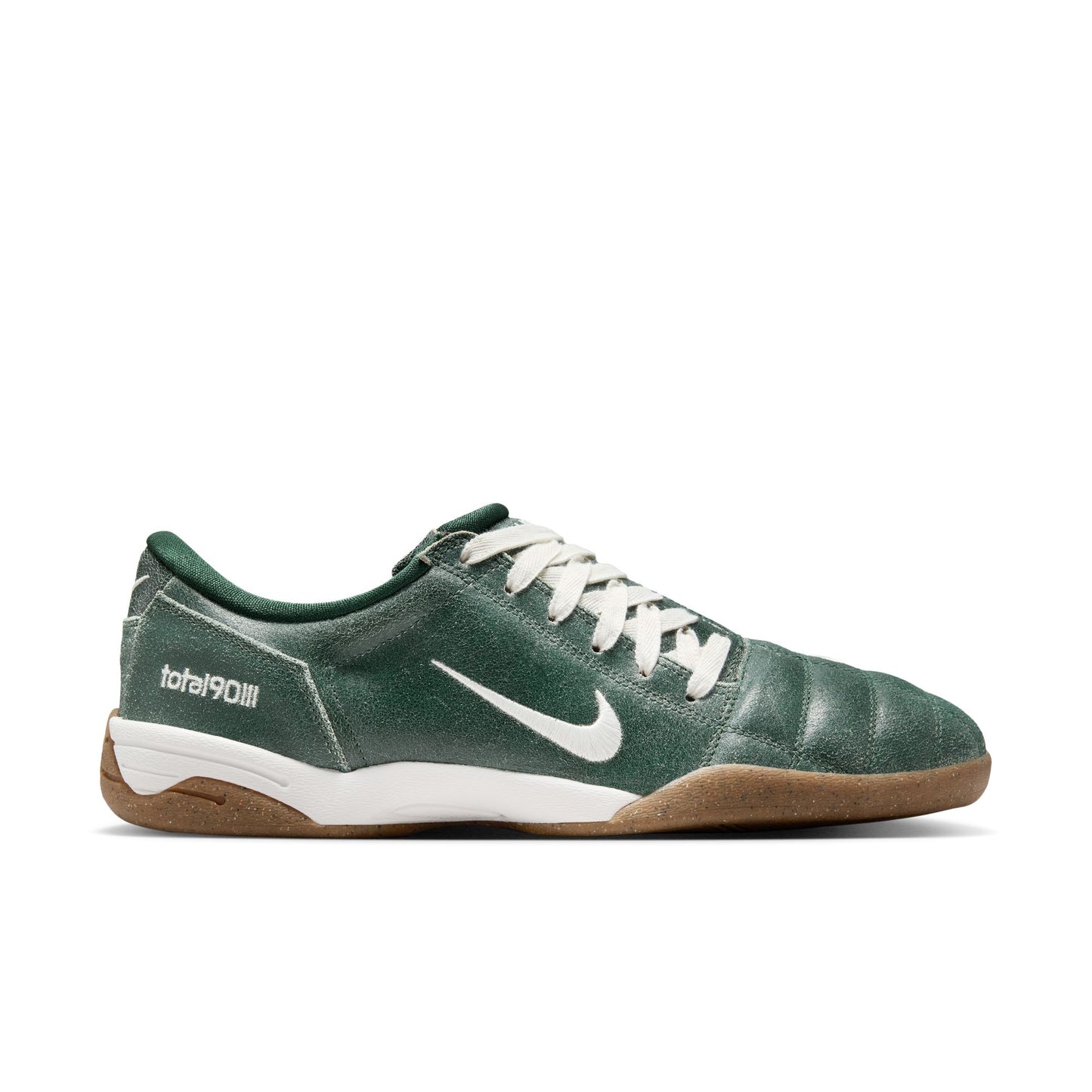Nike T90 Premium Indoor Soccer Shoe- Firm/ Sail-Fir-Gum Med Brown