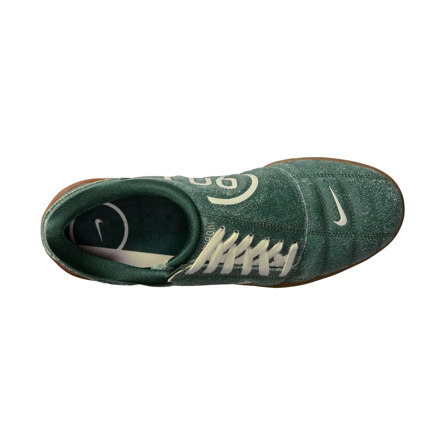 Nike T90 Premium Indoor Soccer Shoe- Firm/ Sail-Fir-Gum Med Brown