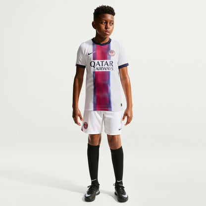 Nike Kid's Paris Saint German Away Replica Jersey - White/ College Navy/ College Navy