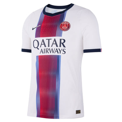 Nike Men's Paris Saint German Match Away Authentic Jersey - White/ College Navy/ College Navy