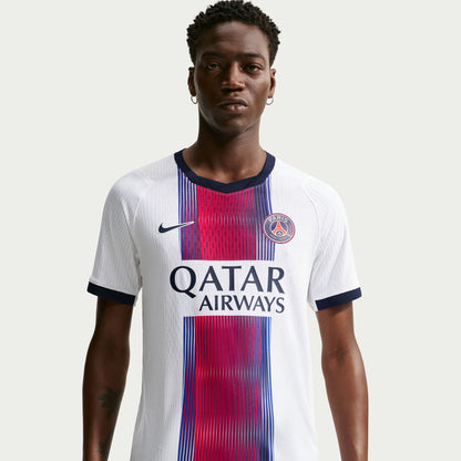 Nike Men's Paris Saint German Match Away Authentic Jersey - White/ College Navy/ College Navy
