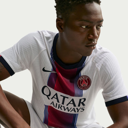 Nike Men's Paris Saint German Match Away Authentic Jersey - White/ College Navy/ College Navy