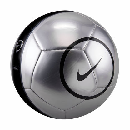 Nike Total 90 Metallic Academy Soccer Ball - Metallic Silver/ Black/ Black