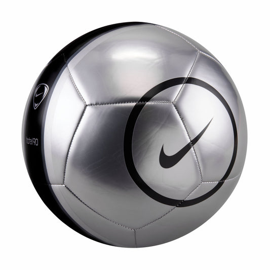 Nike Total 90 Metallic Academy Soccer Ball - Metallic Silver/ Black/ Black