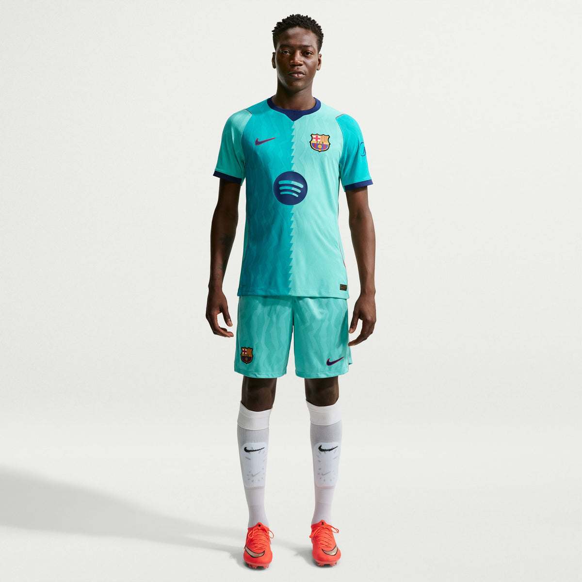 Nike Men's Barcelona Match Third Authentic Jersey - Green Frost/ Green Frost/ Loyal Blue