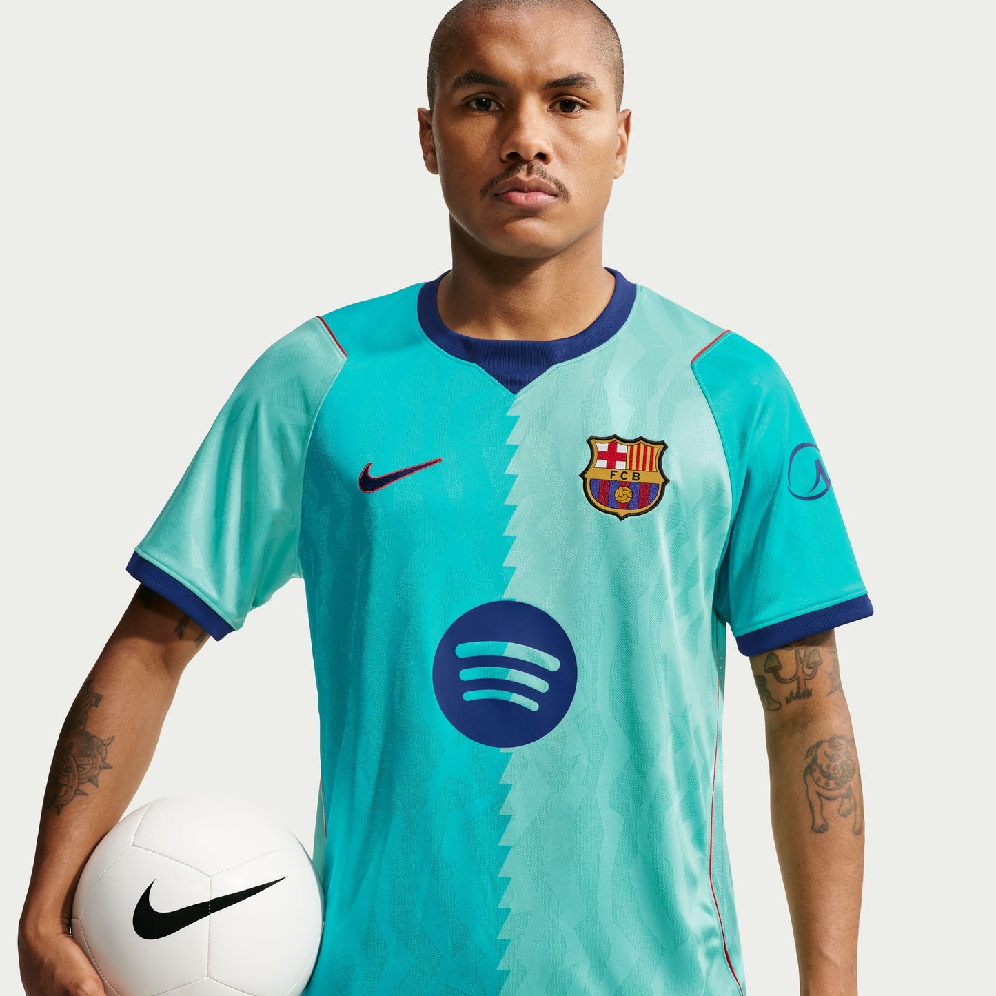 Nike Men's Barcelona Stadium Third Replica Jersey - Green Frost/ Green Frost/ Loyal Blue