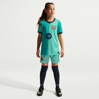 Nike Kids' Barcelona Stadium Third Replica Jersey - Green Frost/ Green Frost/ Loyal Blue