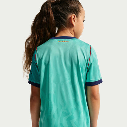 Nike Kids' Barcelona Stadium Third Replica Jersey - Green Frost/ Green Frost/ Loyal Blue