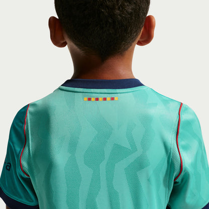 Nike Kids' Barcelona Stadium Third Replica Jersey - Green Frost/ Green Frost/ Loyal Blue
