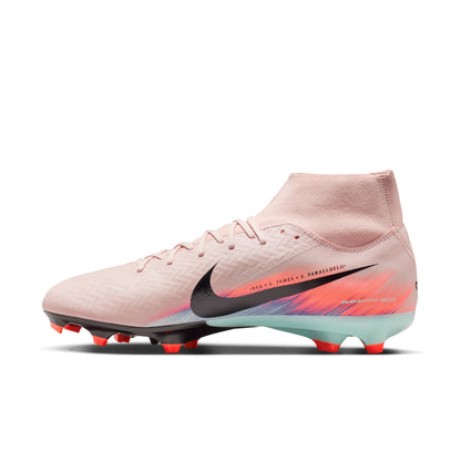 Nike Air Zoom Mercurial Superfly 10 Academy FG Firm Ground Soccer Cleats - Silt Red/ Racer Blue
