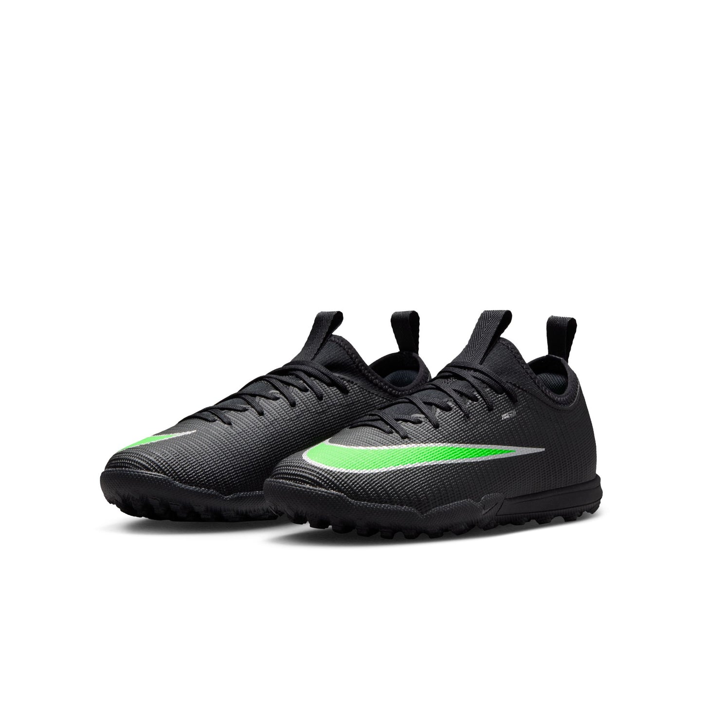 Nike Junior Vapor 17 Academy TF Turf Soccer Shoes - Black/ Illusion Green/ Black