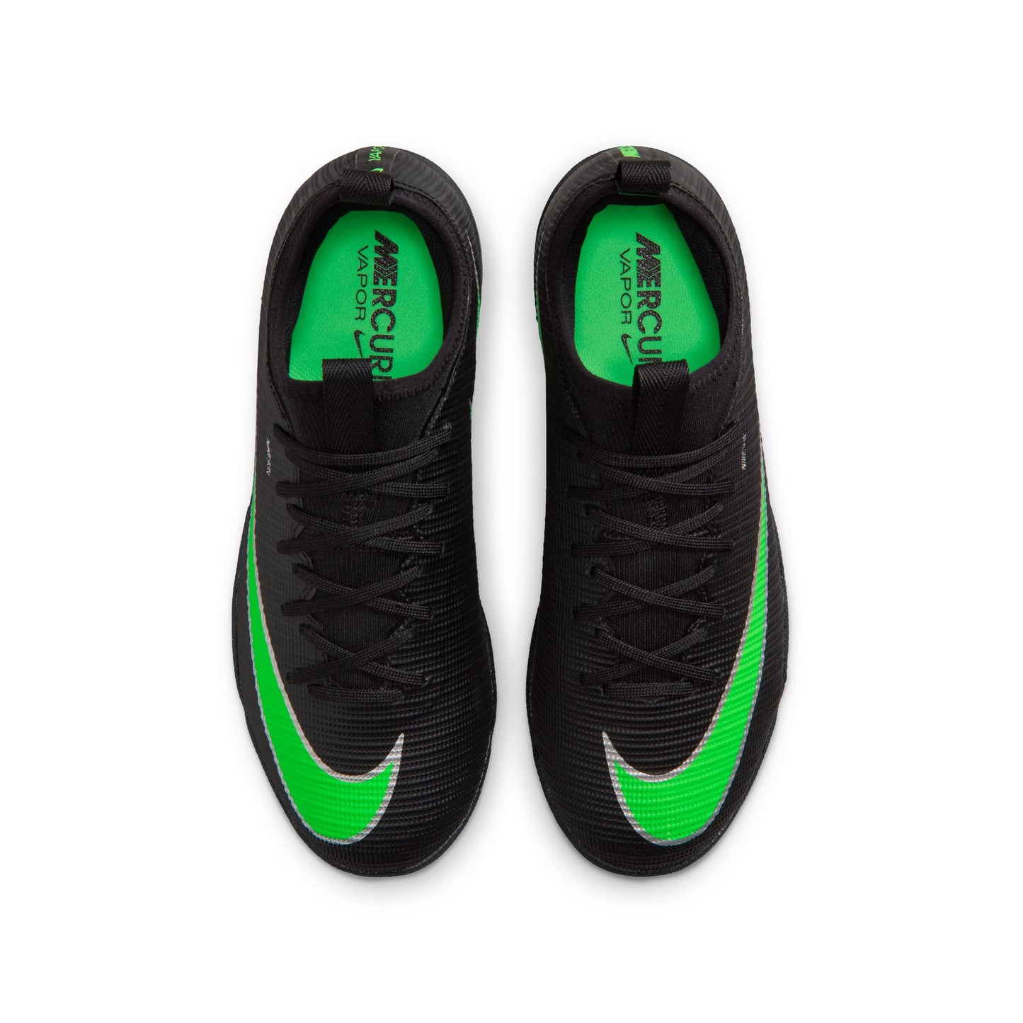 Nike Junior Vapor 17 Academy TF Turf Soccer Shoes - Black/ Illusion Green/ Black