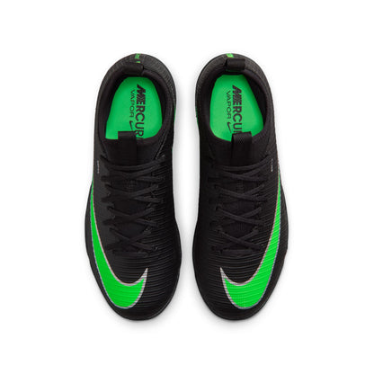 Nike Junior Vapor 17 Academy TF Turf Soccer Shoes - Black/ Illusion Green/ Black