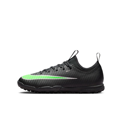 Nike Junior Vapor 17 Academy TF Turf Soccer Shoes - Black/ Illusion Green/ Black