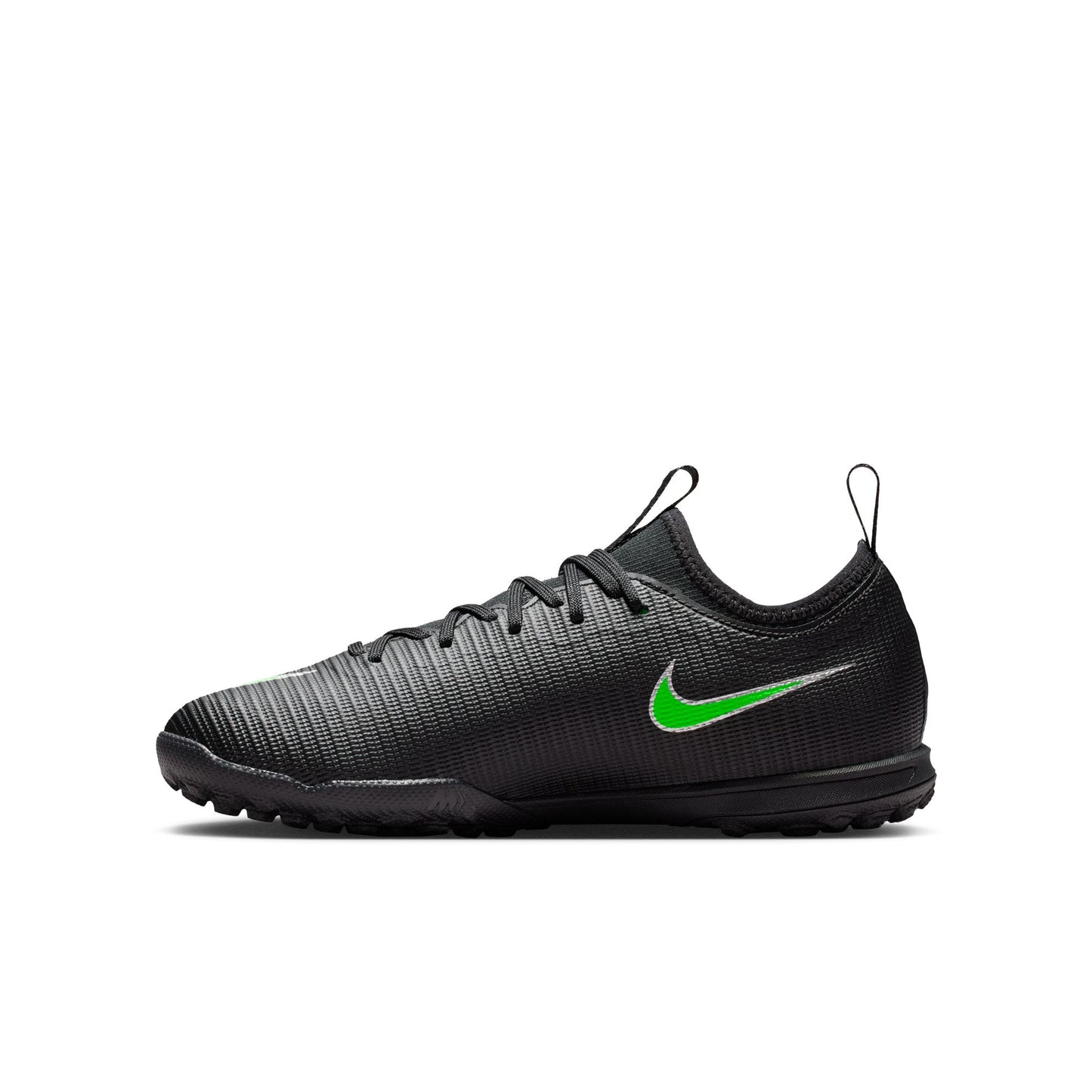 Nike Junior Vapor 17 Academy TF Turf Soccer Shoes - Black/ Illusion Green/ Black