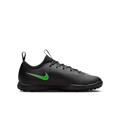 Nike Junior Vapor 17 Academy TF Turf Soccer Shoes - Black/ Illusion Green/ Black
