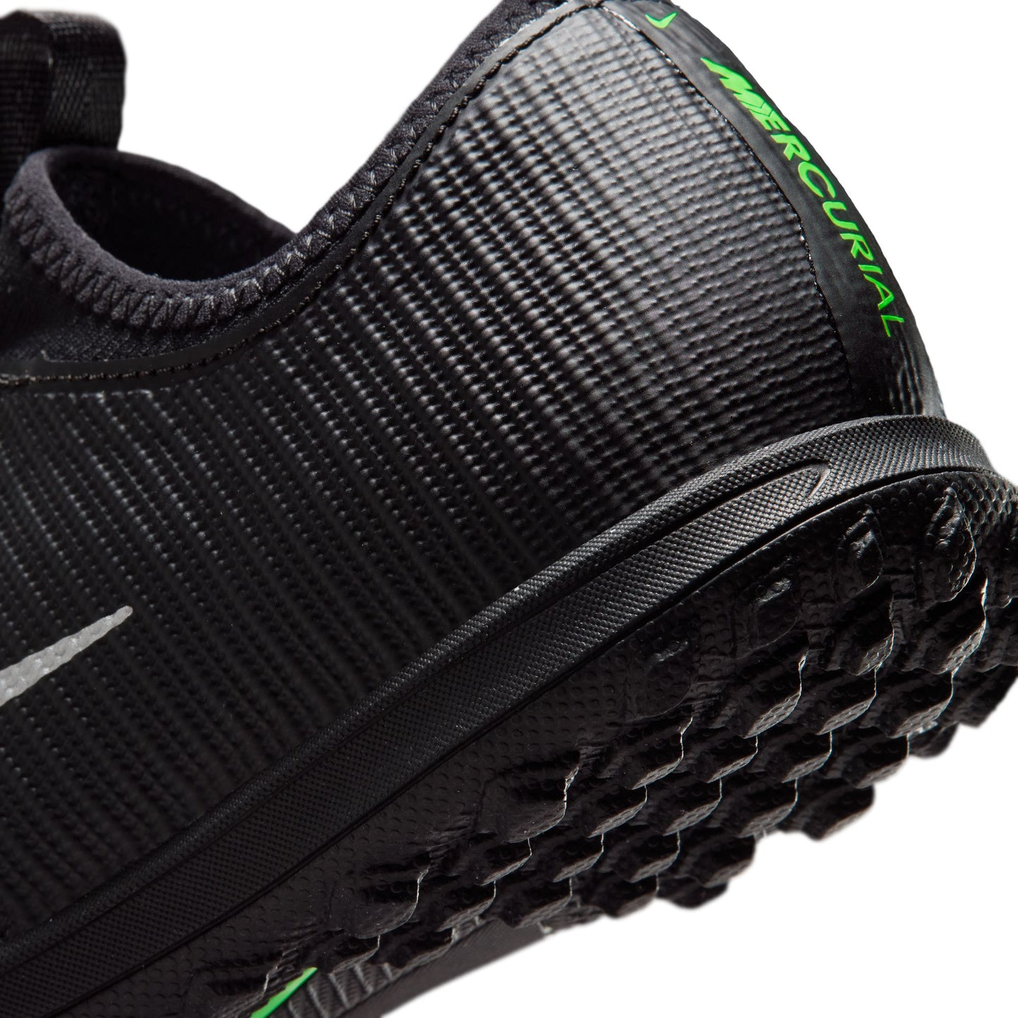 Nike Junior Vapor 17 Academy TF Turf Soccer Shoes - Black/ Illusion Green/ Black
