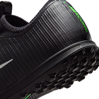 Nike Junior Vapor 17 Academy TF Turf Soccer Shoes - Black/ Illusion Green/ Black