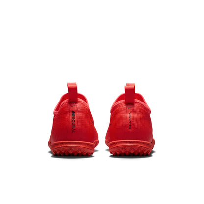 Nike Junior Vapor 17 Academy TF Turf Soccer Shoes - Bright Crimson/ Blur
