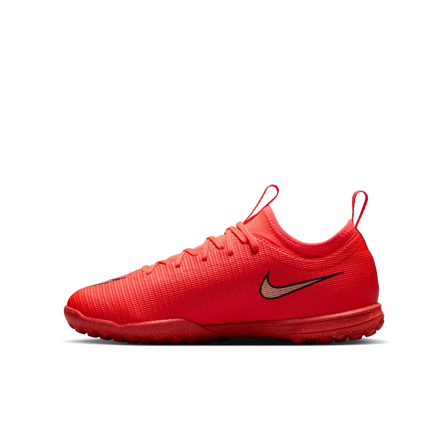 Nike Junior Vapor 17 Academy TF Turf Soccer Shoes - Bright Crimson/ Blur