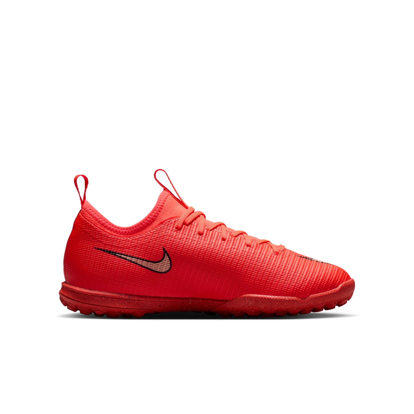 Nike Junior Vapor 17 Academy TF Turf Soccer Shoes - Bright Crimson/ Blur