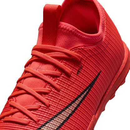 Nike Junior Vapor 17 Academy TF Turf Soccer Shoes - Bright Crimson/ Blur