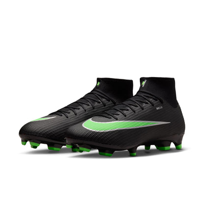 Nike Air Zoom Mercurial Superfly 11 Academy FG Firm Ground Soccer Cleat - Black/ Green Illusion Black