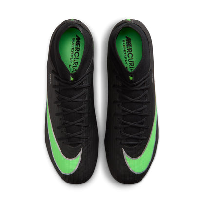 Nike Air Zoom Mercurial Superfly 11 Academy FG Firm Ground Soccer Cleat - Black/ Green Illusion Black