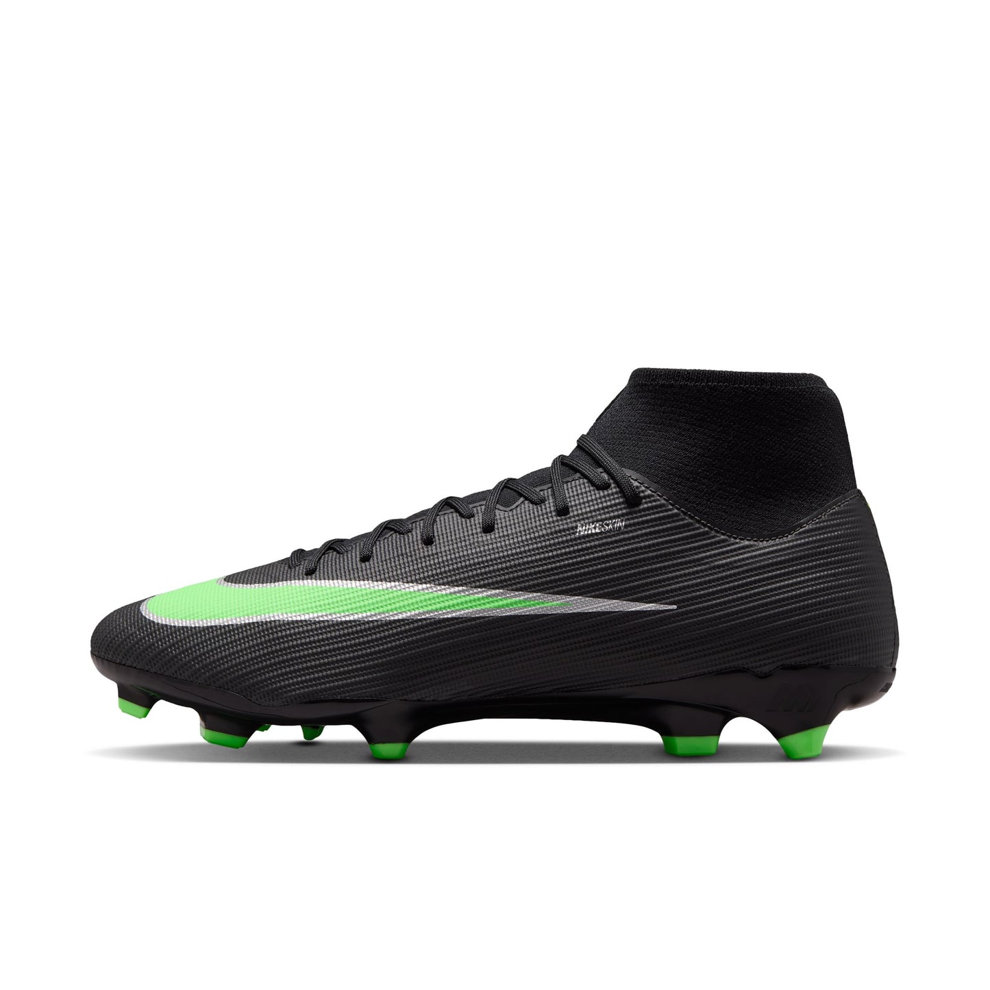 Nike Air Zoom Mercurial Superfly 11 Academy FG Firm Ground Soccer Cleat - Black/ Green Illusion Black