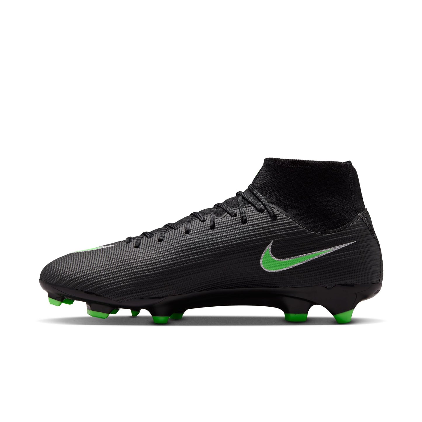 Nike Air Zoom Mercurial Superfly 11 Academy FG Firm Ground Soccer Cleat - Black/ Green Illusion Black