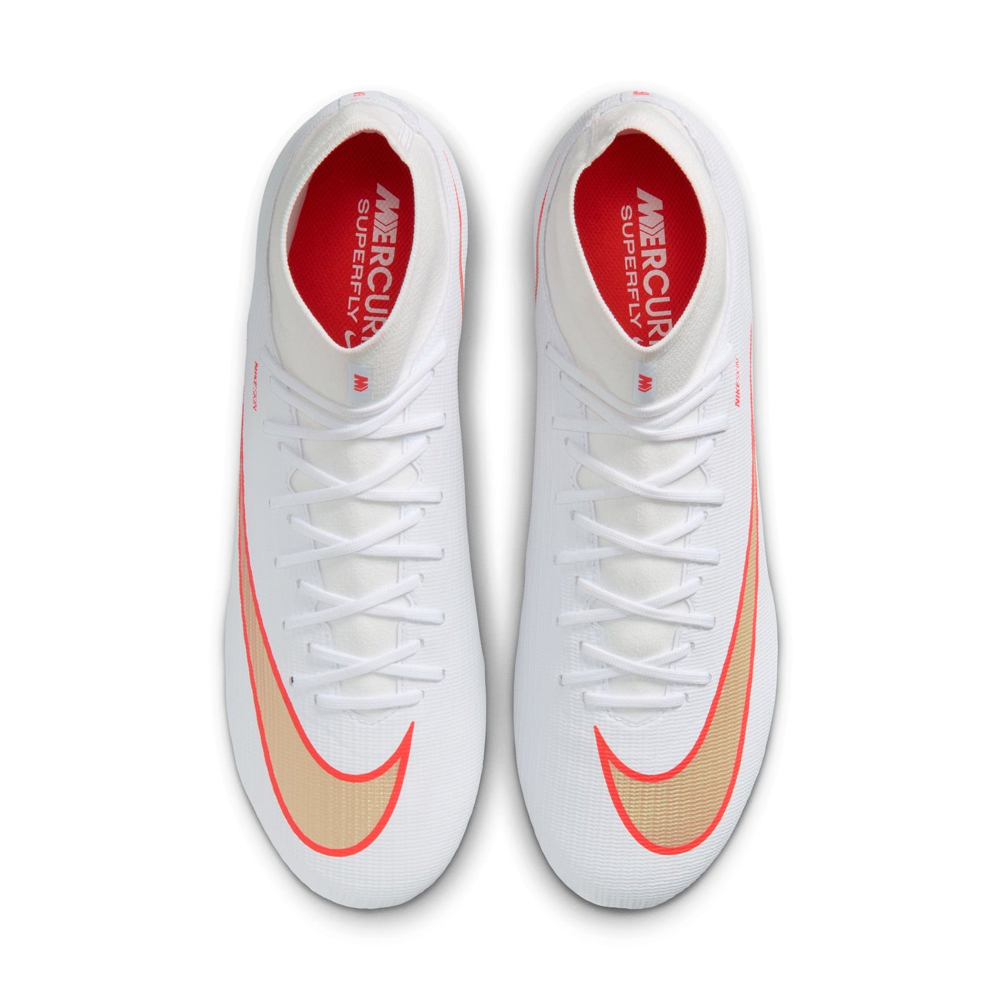 Nike Air Zoom Mercurial Superfly 11 Academy FG Firm Ground Soccer Cleats  -White/ Blur/ Bright Crimson