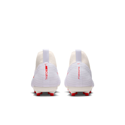 Nike Junior Superfly 11 Academy FG/MG Firm Ground/Multi Ground Soccer Shoes - White Blur/ Bright Crimson