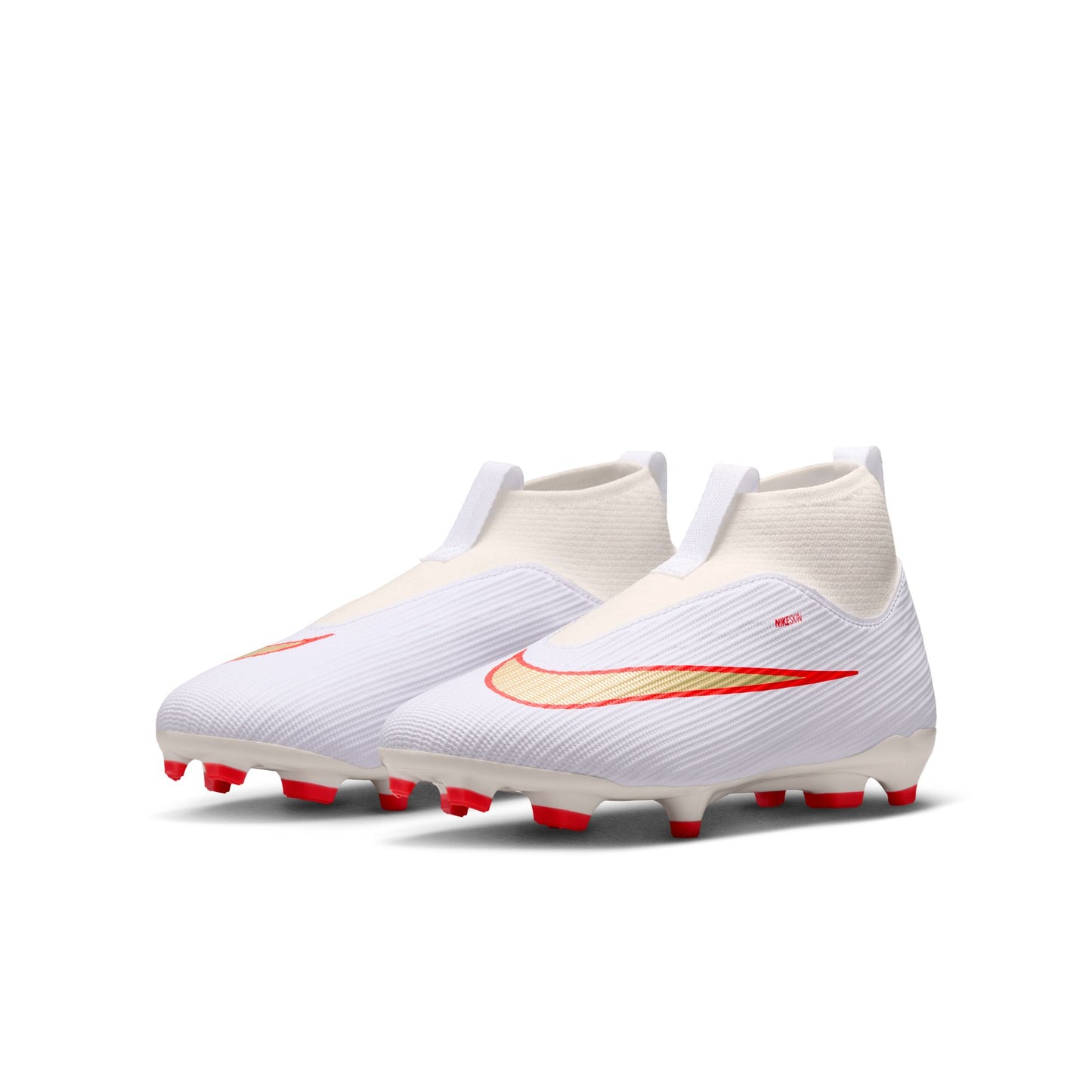 Nike Junior Superfly 11 Academy FG/MG Firm Ground/Multi Ground Soccer Shoes - White Blur/ Bright Crimson