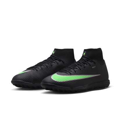 Nike Air Zoom Mercurial Superfly 11 Academy TF Turf Soccer Shoes - Black/ Green Illusion Black