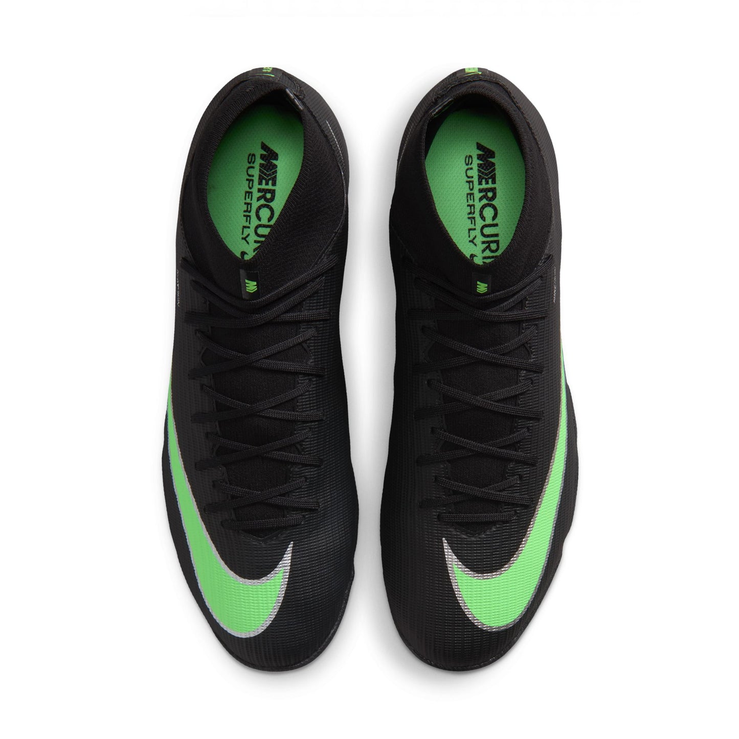 Nike Air Zoom Mercurial Superfly 11 Academy TF Turf Soccer Shoes - Black/ Green Illusion Black