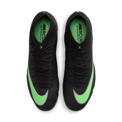 Nike Air Zoom Mercurial Superfly 11 Academy TF Turf Soccer Shoes - Black/ Green Illusion Black
