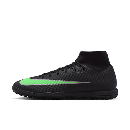 Nike Air Zoom Mercurial Superfly 11 Academy TF Turf Soccer Shoes - Black/ Green Illusion Black