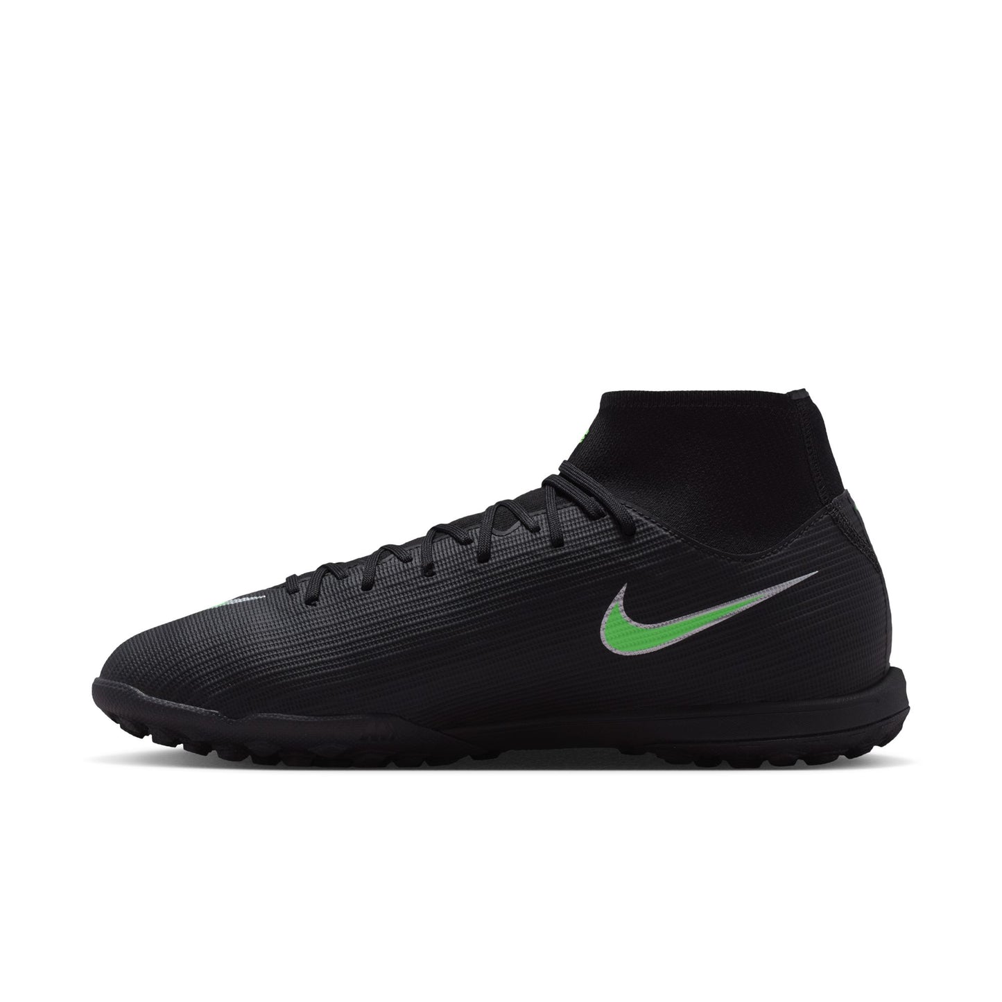 Nike Air Zoom Mercurial Superfly 11 Academy TF Turf Soccer Shoes - Black/ Green Illusion Black