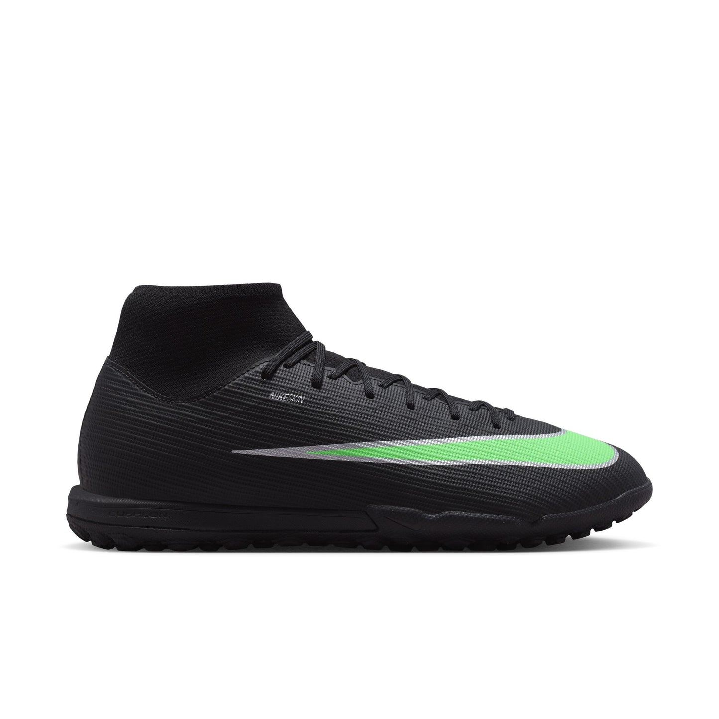 Nike Air Zoom Mercurial Superfly 11 Academy TF Turf Soccer Shoes - Black/ Green Illusion Black
