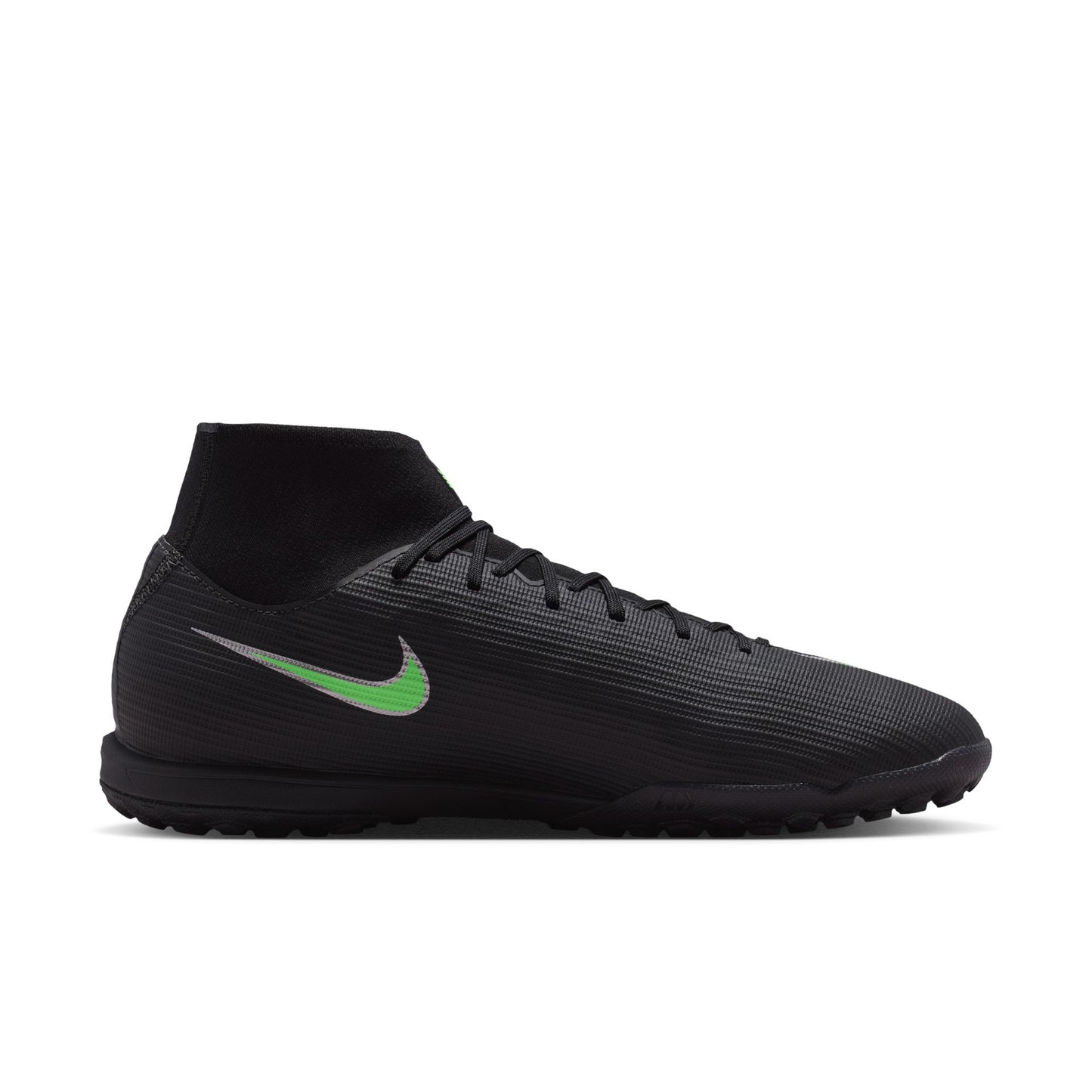 Nike Air Zoom Mercurial Superfly 11 Academy TF Turf Soccer Shoes - Black/ Green Illusion Black